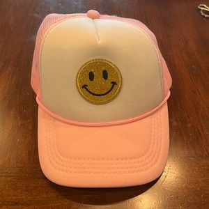 Smiley face trucker hat